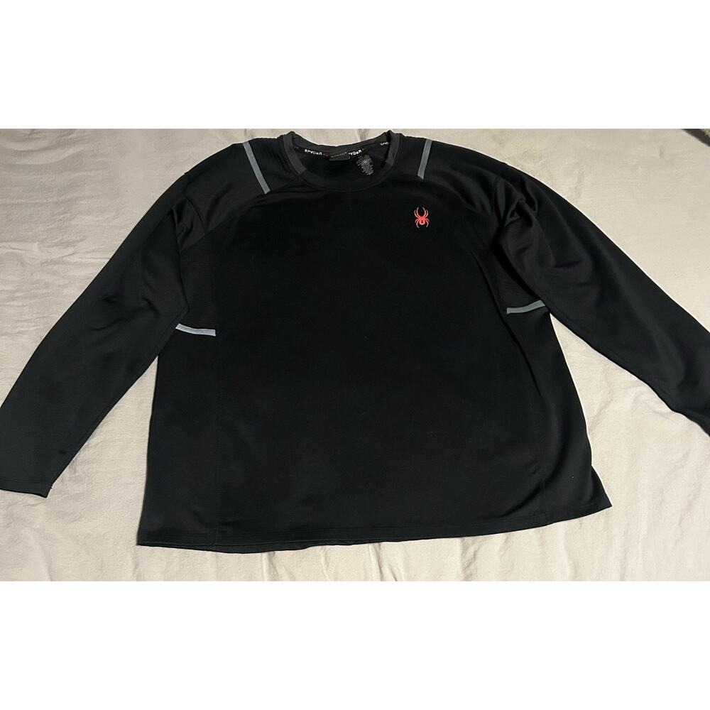 Spyder Men's Active Long Sleeve Tee T-Shirt ProWeb Microfleece Black L